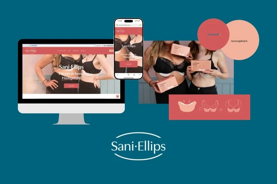 Die Grafik zeigt eine Collage der Arbeiten von den ERFOLGSVISIONÄREN für Sani-Ellips.