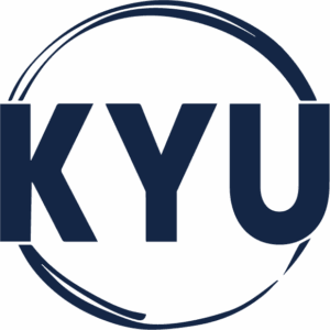 Die Grafik zeigt das Logo von KYU Sports.